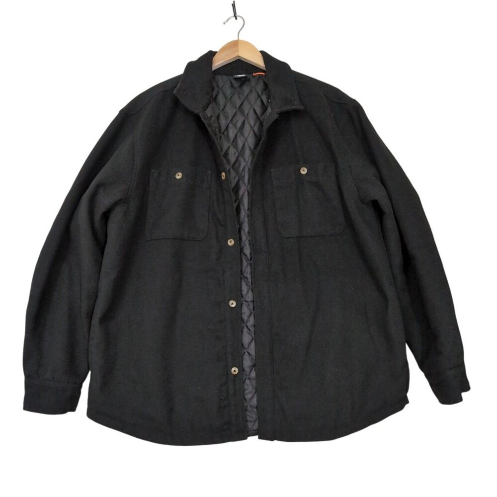 LCKR‎ Shacket Shirt Jacket Mens XL Black Outdoor Workwear Chore Gorpcore